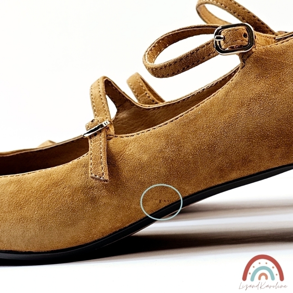New! Madewell The Nettie Heeled Mary Jane in Glazed Walnut Leather Suede - Picture 11 of 16